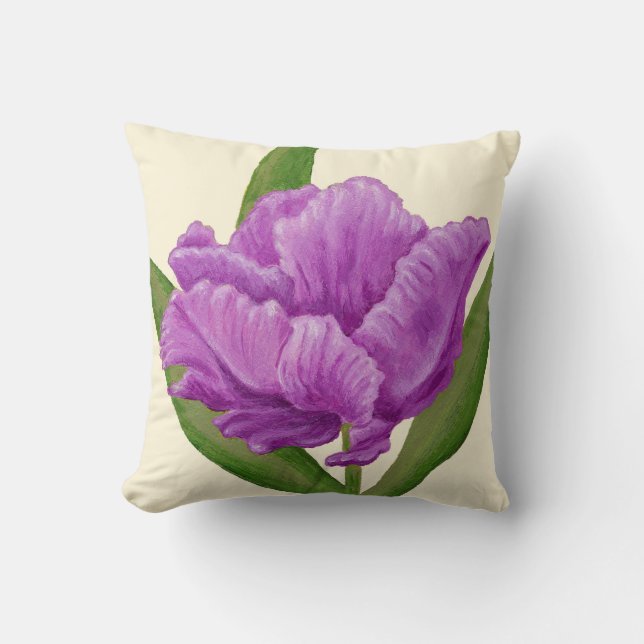 Coussin Tulipe pourpre (Recto)