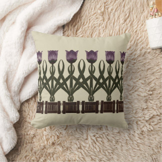 Coussin Tulipes Art Nouveau
