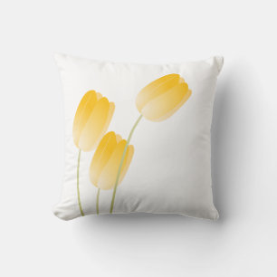 Coussin Tulipes jaunes de printemps Floral