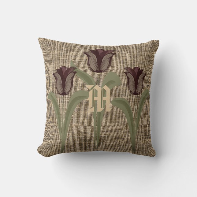Coussin Tulipes personnalisées (Recto)