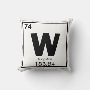 Coussin Tungstène élément chimique symbole formule chimiqu
