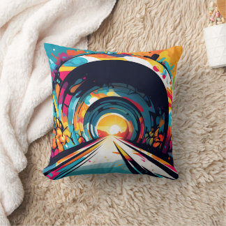Coussin Tunnel Avec Graffiti Art