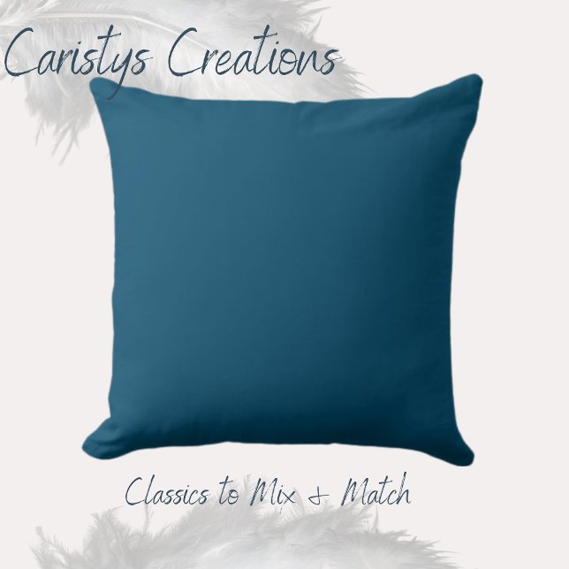 Coussin Turquoise bleu clair foncé classique (Créateur téléchargé)