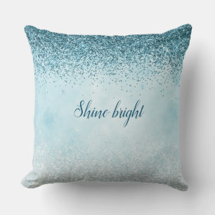 Coussin Turquoise Blue Parties scintillant Glitz brillant