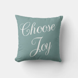 Coussin Turquoise Choisissez Joy Bible Verse