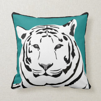 Coussin turquoise de jet de tigre