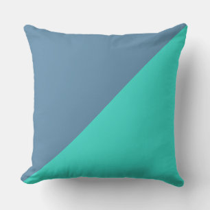 Coussin Turquoise et Air Force bleu couleur solide
