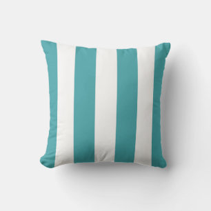 Coussin Turquoise et blanc trié