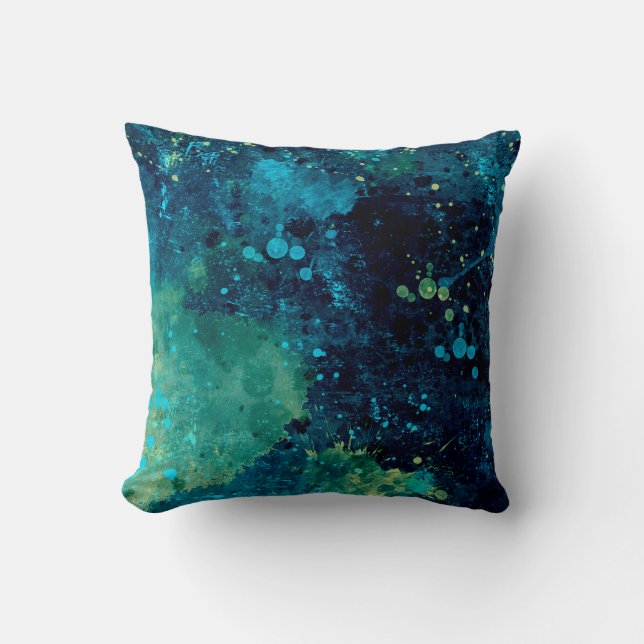 Coussin Turquoise et Yellow (Recto)