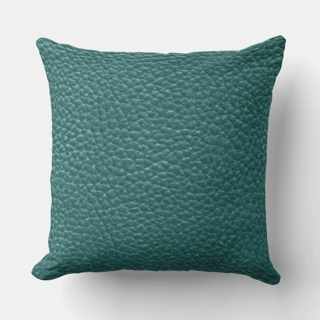 Coussin Turquoise Faux Leather (Recto)