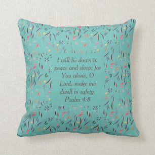 Coussin Turquoise FLORAL Sécurité du sommeil de paix chr