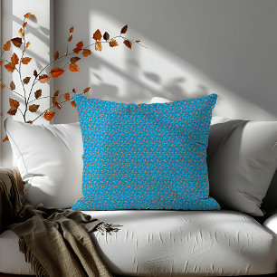 Coussin Turquoise mignon Minimaliste accent papillon bleu