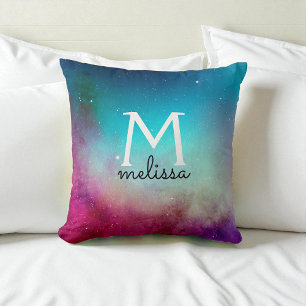 Coussin Turquoise violet rose Turquoise Galaxy Espace