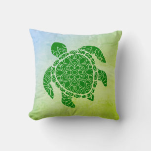 Coussin Turtle Mandala Silhouette