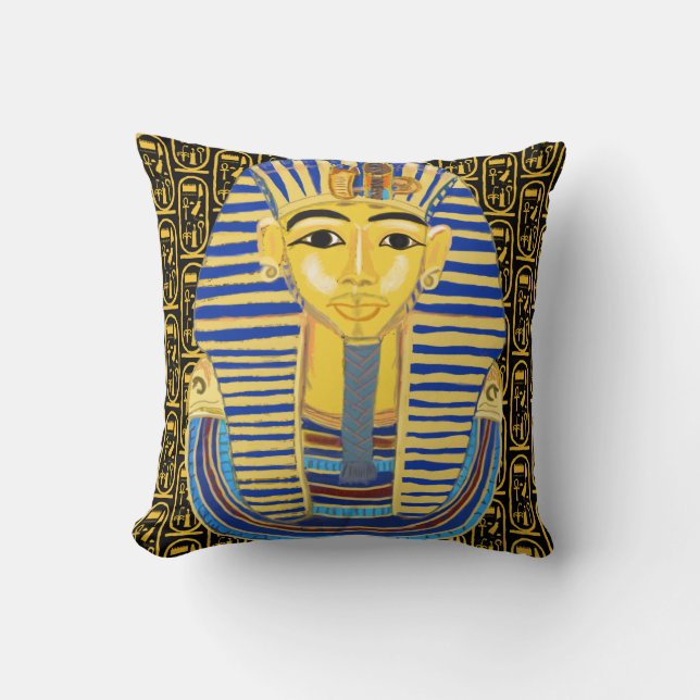 Coussin Tutankhamun Gold Mask et Cartouche (Recto)