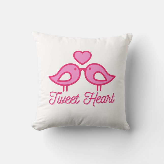 Coussin Tweet Heart Love (Recto)