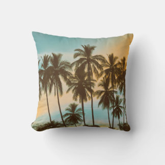 Coussin Twilight Tropical : Cocout Palm Silhouette