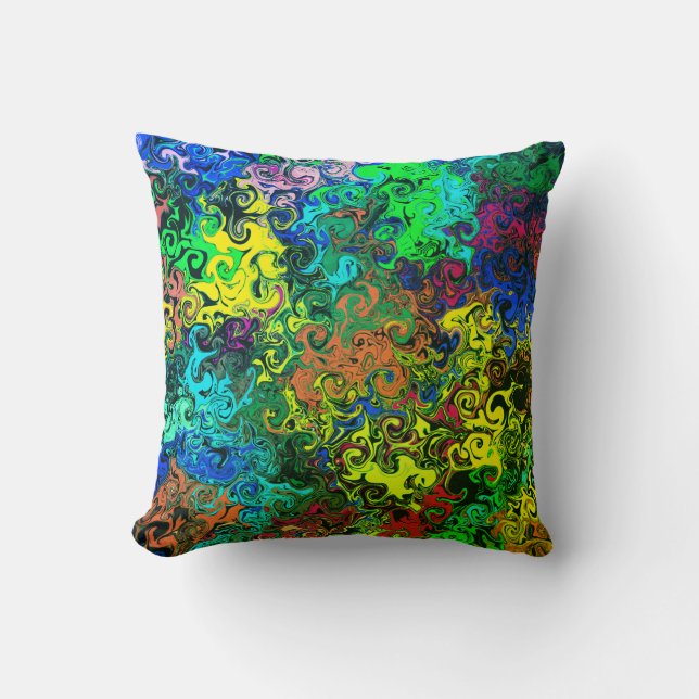 Coussin Twirlers colorés Abstraits / Greenleaf / (Recto)