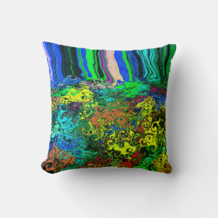 Coussin Twirlers colorés Abstraits / Poussés / Greenleaf /