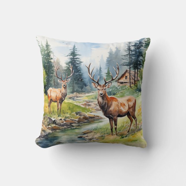 Coussin Two Deer (Recto)