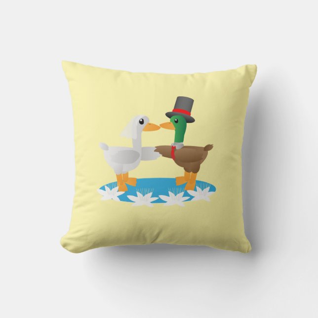 Coussin Two Ducks, One Pond, Forever (Recto)