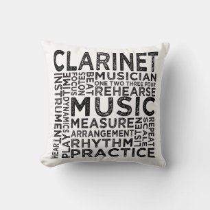 Coussin Typographie de Clarinet