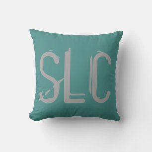 Coussin Typographie de Grunge de l'aéroport SLC