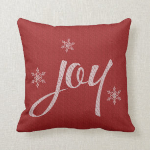 Coussin Typographie de Joy snowflake