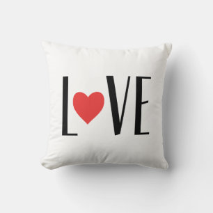 Coussin Typographie de la Saint-Valentin Amour
