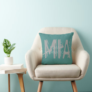 Coussin Typographie de l'aéroport international de Miami