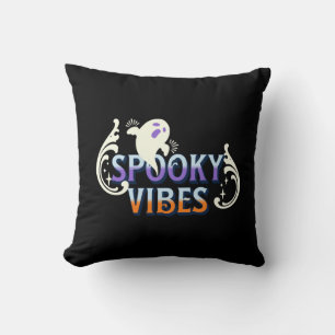 Coussin Typographie de lettrage d'Halloween Ghost Spooky V