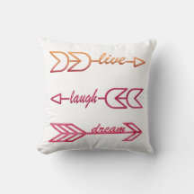 Typographie de rêve en direct Lancer l'oreiller