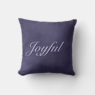 Coussin Typographie de script joyeux Bleu Vacances