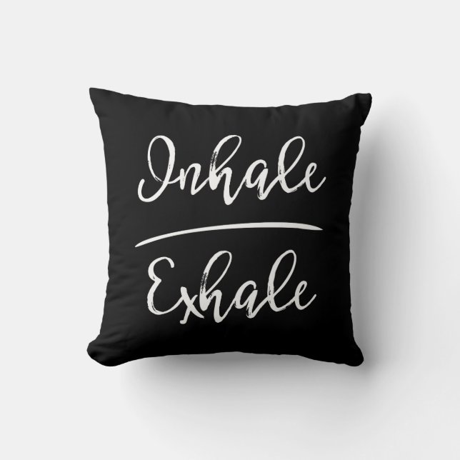 Coussin Typographie d'Inhale Exhale (Recto)