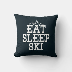 Coussin Typographie du ski de Sleep Moderne