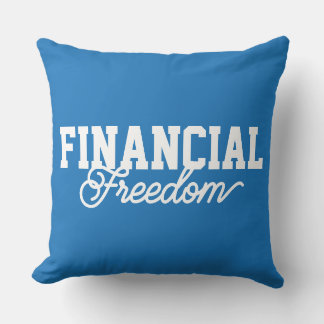 Coussin Typographie Liberté Financière Bleu FFS
