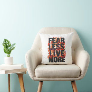 Coussin Typographie Motivante Audacieuse et Fougueuse
