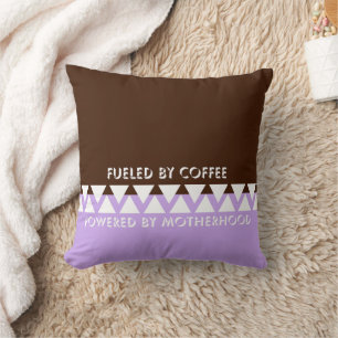 Coussin Typographie par bandes féminine   Citation de mama
