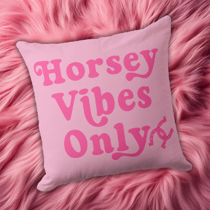 Coussin Typographie Rétro Gras Vibes Équestres Uniquement