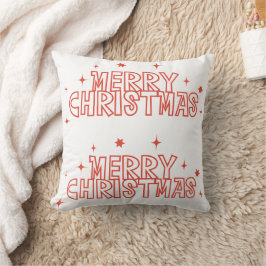 Coussin Typographie Rétro Joyeux Noël