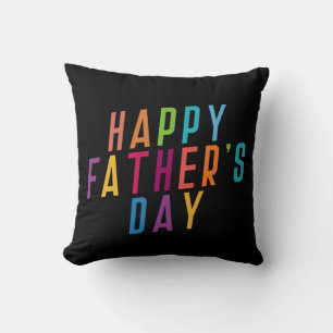 Coussin Typographie simple de Fête des pères heureuse Joue