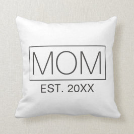 Coussin Typographie simple minimaliste de la maman| Lancer
