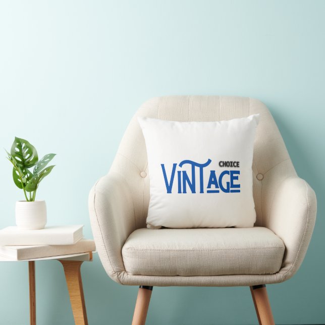 Coussin Typographie vintage (Chaise)