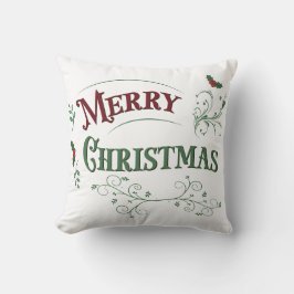 Coussin Typographie vintage de Joyeux Noël