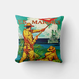 Coussin U.S. Drapeau de signal de ~ de marines