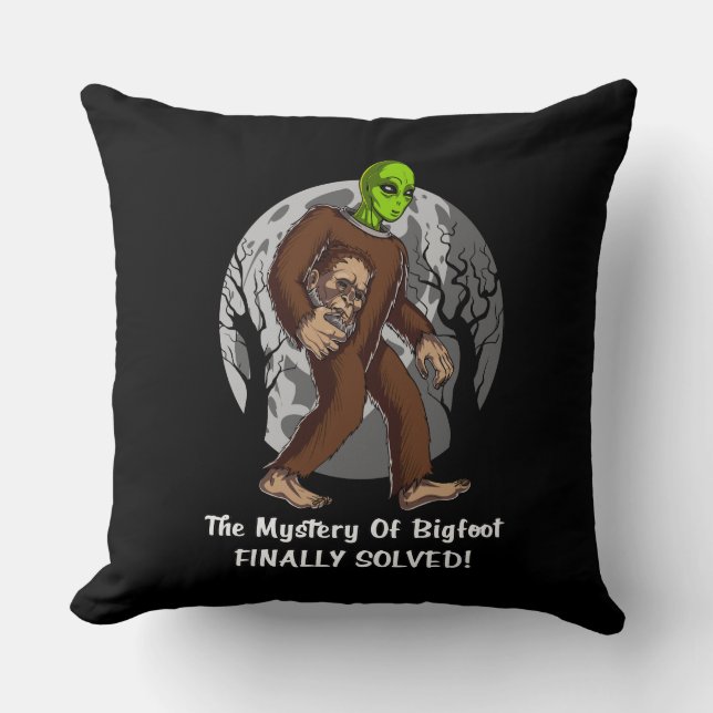 Coussin UFO résolu par mystère de conspiration de Bigfoot (Recto)