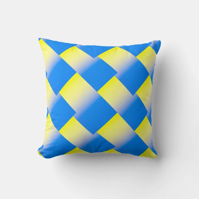 Coussin Ukraine bleue et jaune Inspiration de la paix anti (Recto)