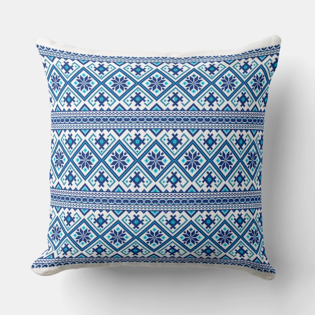 Coussin Ukrainian traditional vushuvanka folk pattern  (Recto)