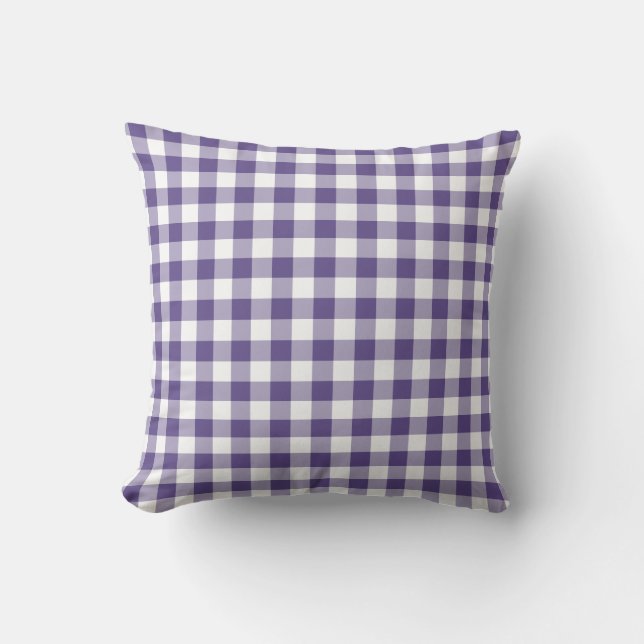 Coussin Ultra violet violet En vichy Motif (Recto)