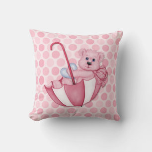 Coussin Umbrella Teddy Pois Pink Keepsaké
